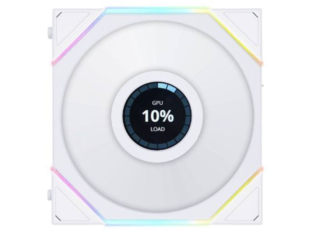 Lian Li UNI FAN TL LCD 120mm ARGB Fan - White | Case Fans & LED