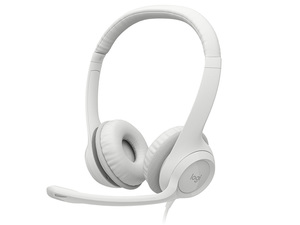 Logitech H390 USB Headset with Noise-Canceling Mic Off-white