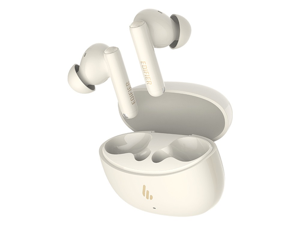 Edifier X5 Pro Active Noise Cancelling Earbuds met AI-verbeterde gesprekken, Snel opladen, Spelmodus, App-aanpassing, IP55-waterdicht, Waar Draadloze Bluetooth 5.3 Oordopjes - Ivoor