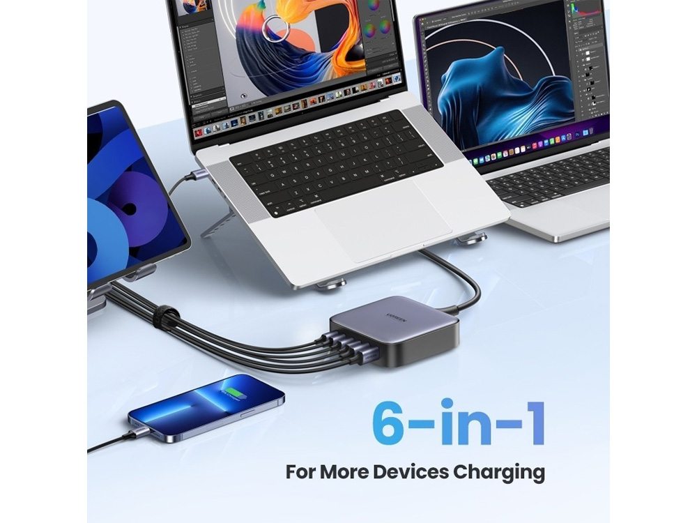 Ugreen CD271 Nexode 200W 6-Port GaN Desktop Fast Charger (AU Plug) [35044A]