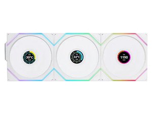 Lian Li Uni Fan TL120 LCD Wireless ARGB 120mm Fan - White (3-Pack