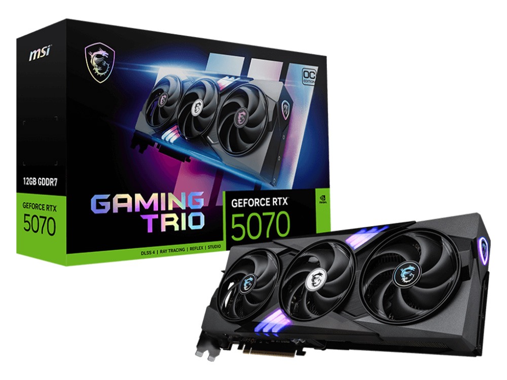 MSI GeForce RTX 5070 12G GAMING TRIO OC Graphics Card