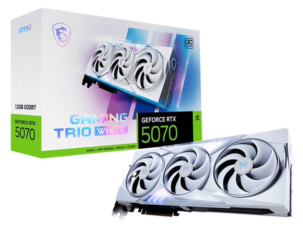 MSI GeForce RTX 5070 12G GAMING TRIO OC WHITE Graphics Card