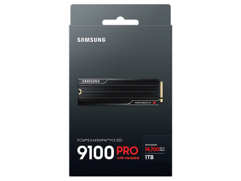 Samsung 9100 PRO 1TB PCIe Gen5 NVMe M.2 SSD with Heatsink [MZ