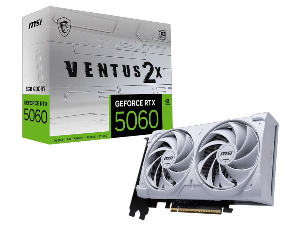 MSI GeForce RTX 5060 8G Ventus 2X OC White Graphics Card