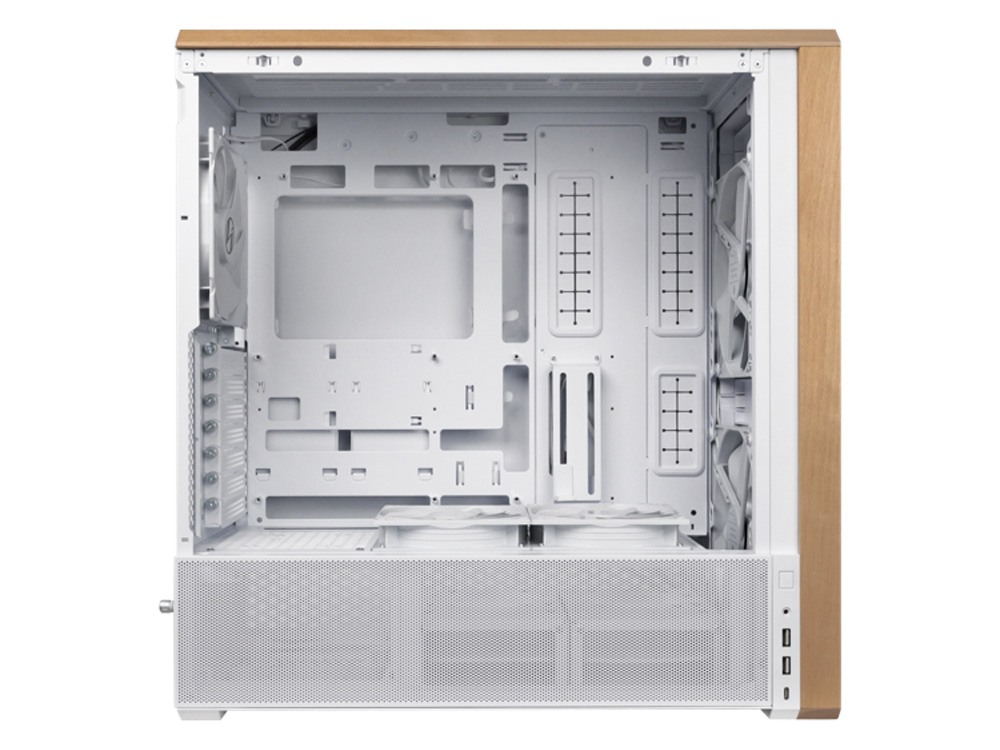 Lian Li Lancool 217 Wood Frame Mid-Tower Case - White [PC-LAN217W]