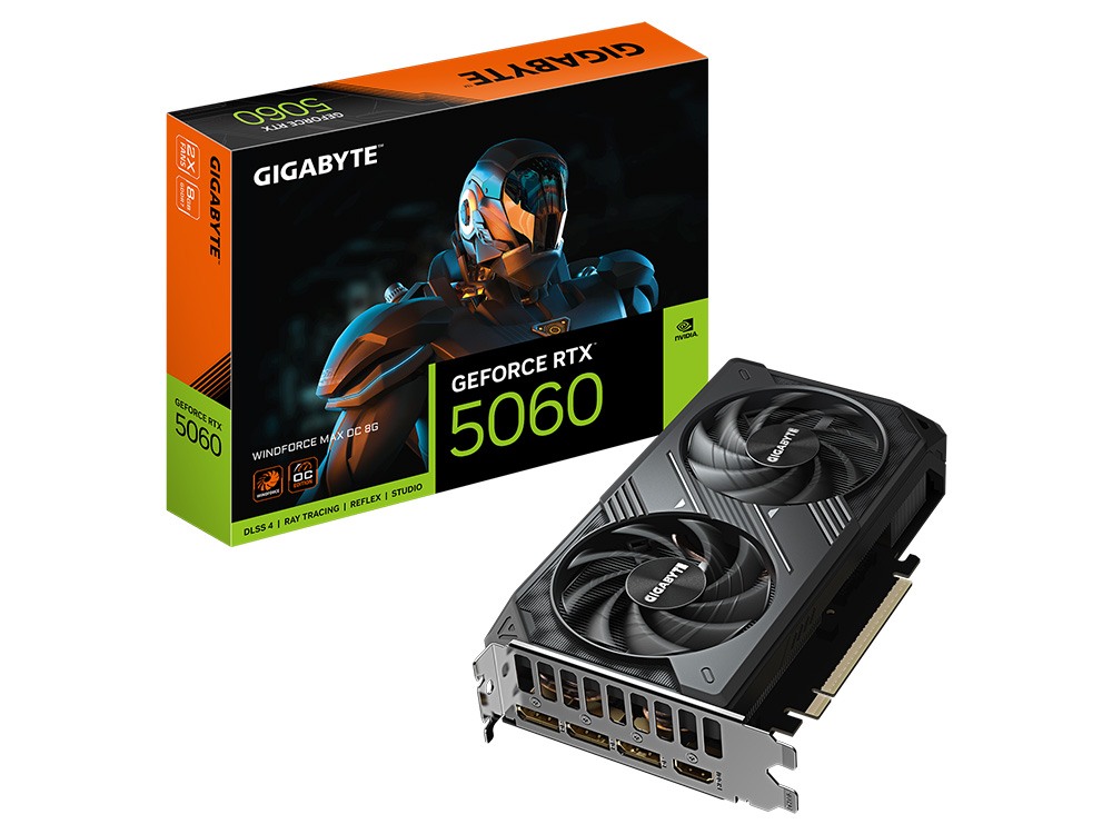GIGABYTE GeForce RTX 5060 WINDFORCE MAX OC 8GB GDDR7 Graphics Card
