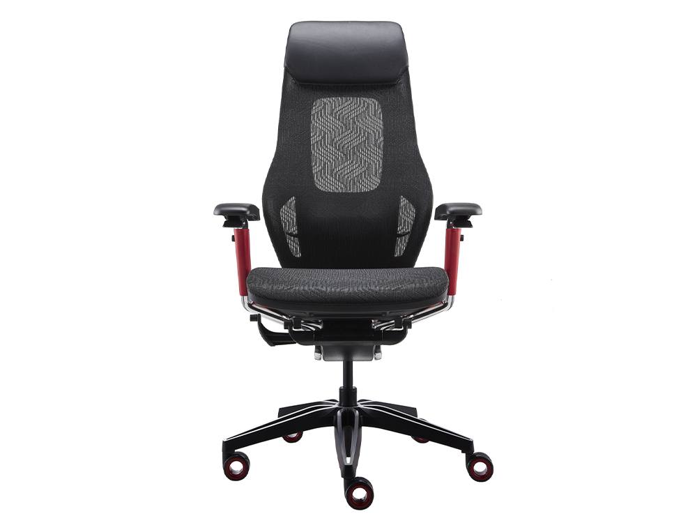 GTChair ROC 5D Armrest High Back Mesh Ergonomic with Lumbar Support Gaming Chair - Silver/Red [ROC]