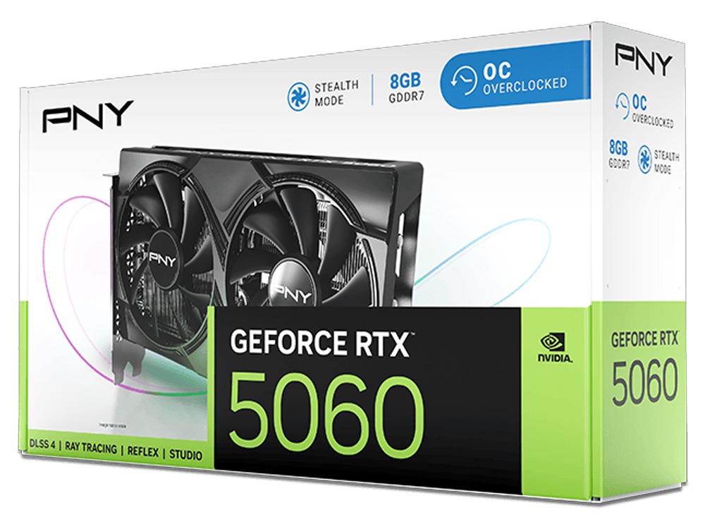 PNY GeForce RTX 5060 Overclocked Dual Fan Graphics Card
