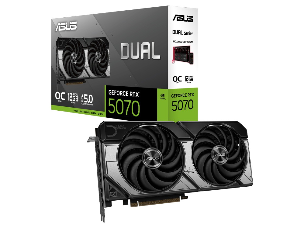ASUS Dual GeForce RTX 5070 12GB GDDR7 OC Edition Graphics Card