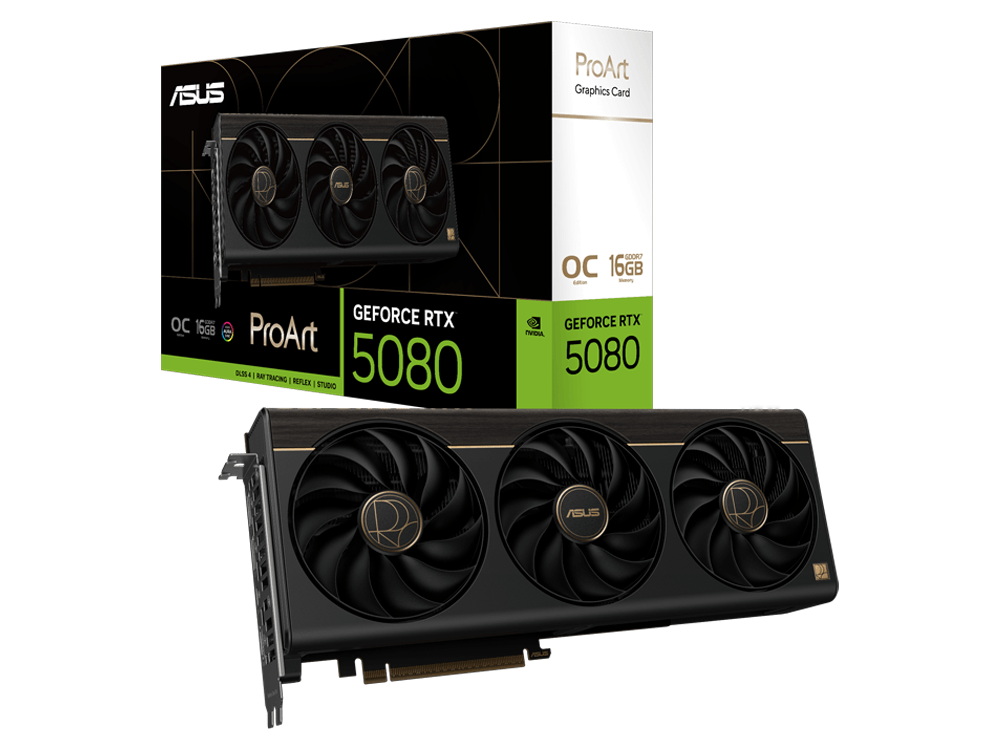 ASUS ProArt GeForce RTX 5080 16GB GDDR7 OC Edition Graphics Card