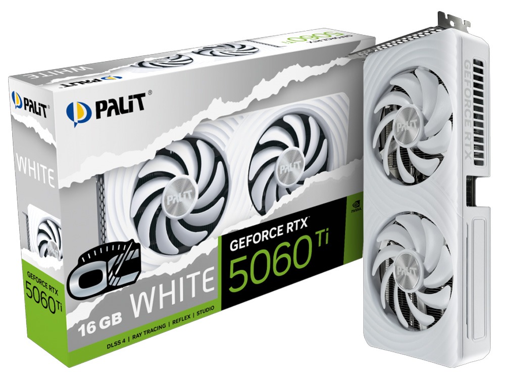 Palit GeForce RTX 5060 Ti White OC 16GB Graphics Card