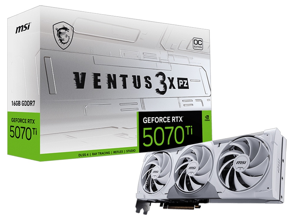 MSI GeForce RTX 5070 Ti 16G VENTUS 3X PZ OC Graphics Card