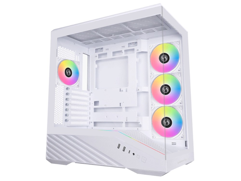 Lian Li Vector V100 ARGB Tempered Glass Mid-Tower Case - White [PC-V100RW]
