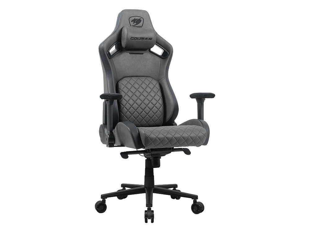Cougar Defensor S High-density Molding Foam 4D Armrest Leather-like Fabric Chair - Jet Gray F