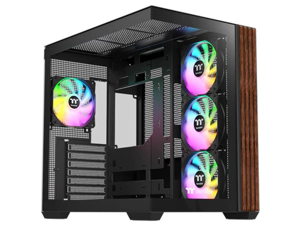 Thermaltake View 380 WS ARGB Mid-Tower Case - Black Wood Edition