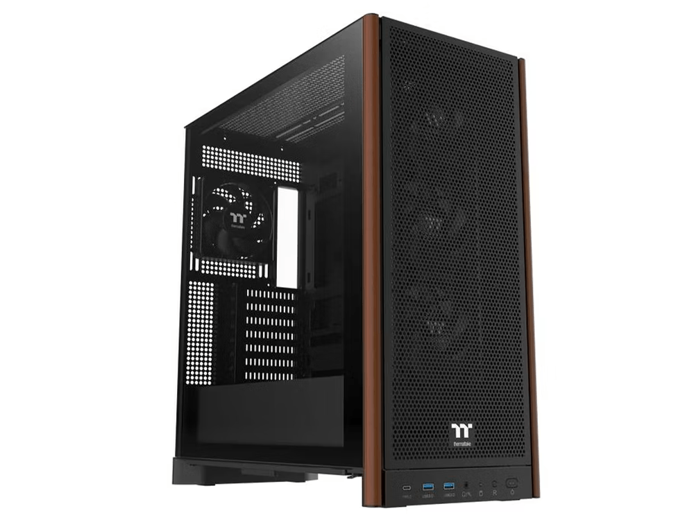 Thermaltake S370 WS Wood Edition Mid-Tower Case - Black