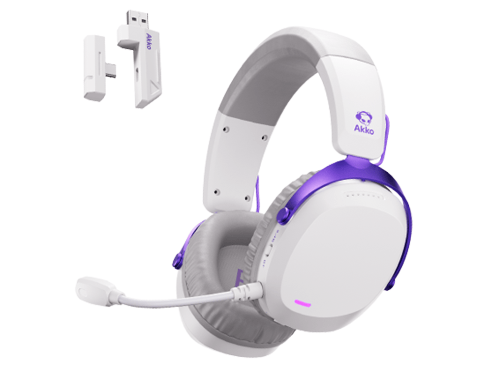 Akko GH300 C-Media Powered eSports Wireless Gaming Headphone - White