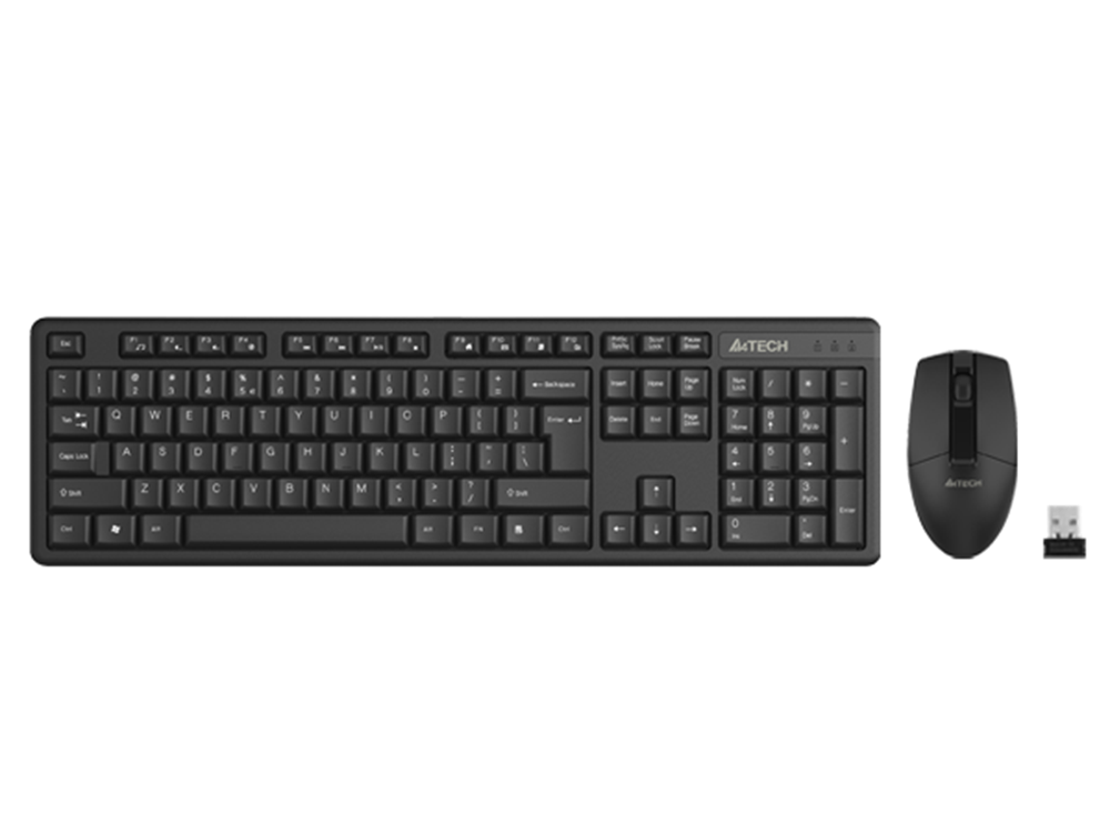 A4Tech 3330N Multimedia Silent Wireless Mouse and Keyboard Combo