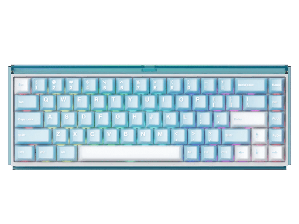 Akko Ray68 AstroAim Magnetic Switch RGB Wired Mechanical Keyboard - Misty Blue & White