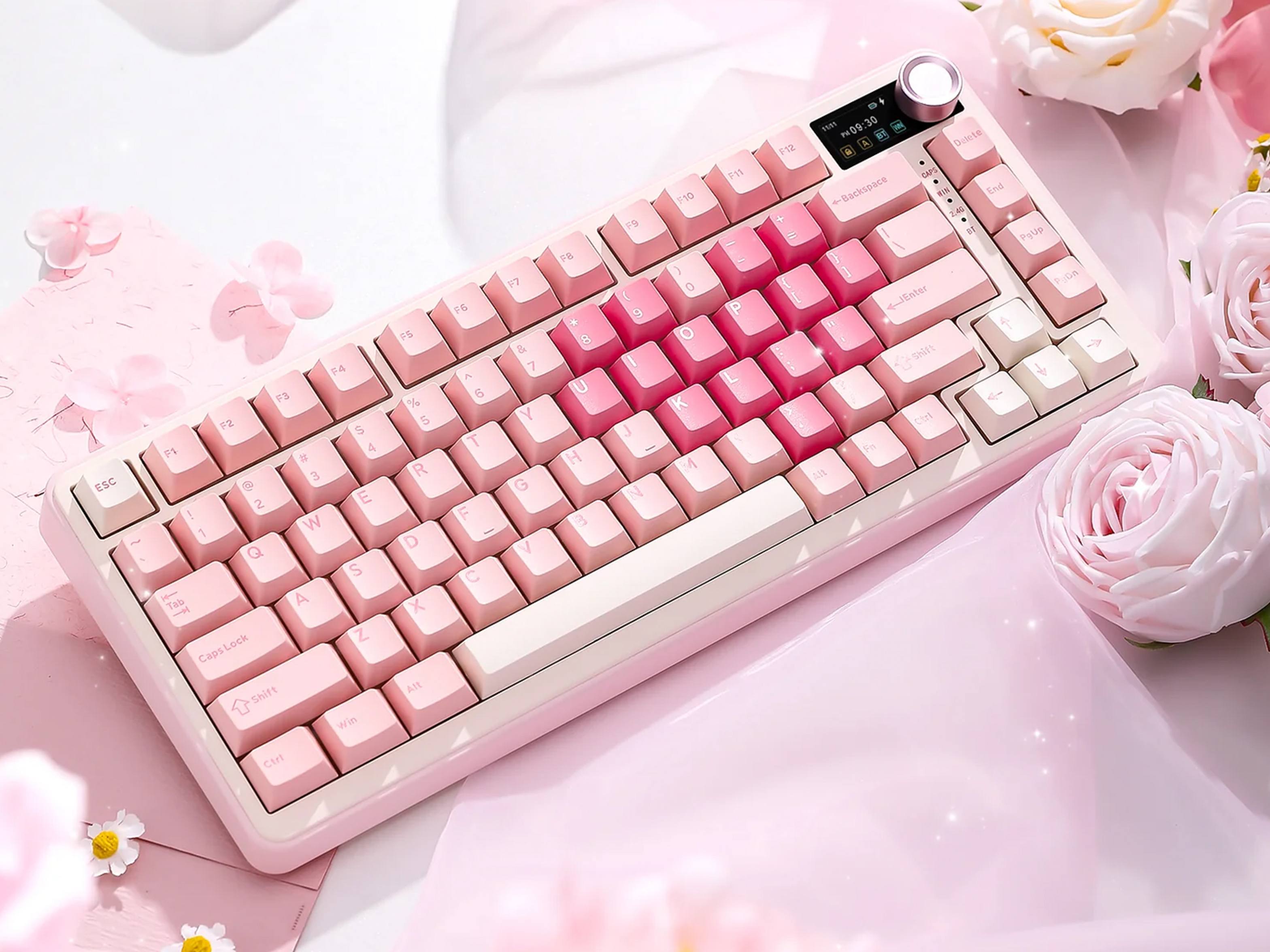 YUNZII B75 PRO MAX Candy Linear Switch Mechanical Keyboard - Pink