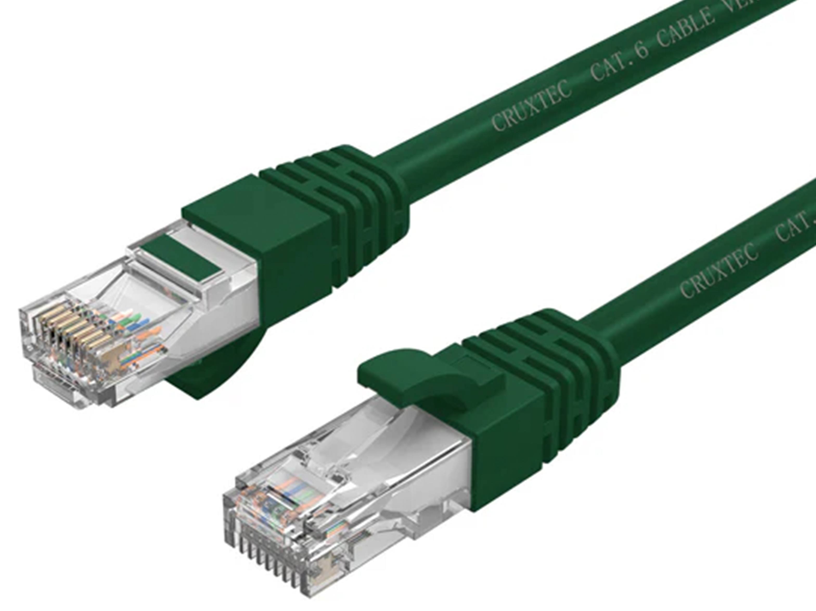 Cruxtec 20m CAT6 UTP 10GbE Ethernet Cable - Dark Green