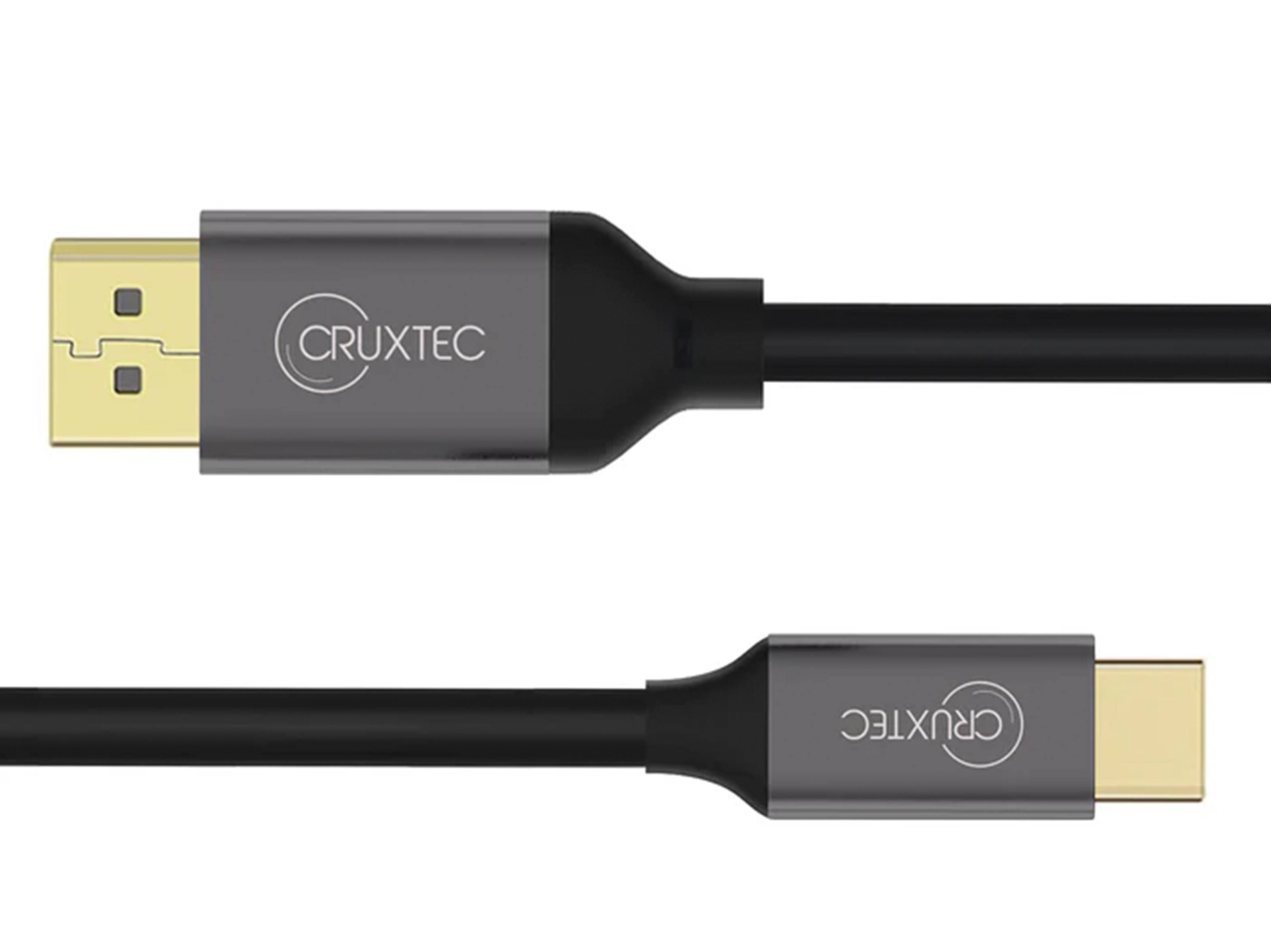 Cruxtec 1m USB-C to Displayport Cable 4K/60Hz Support HDR [CD4K60H-01-BK]