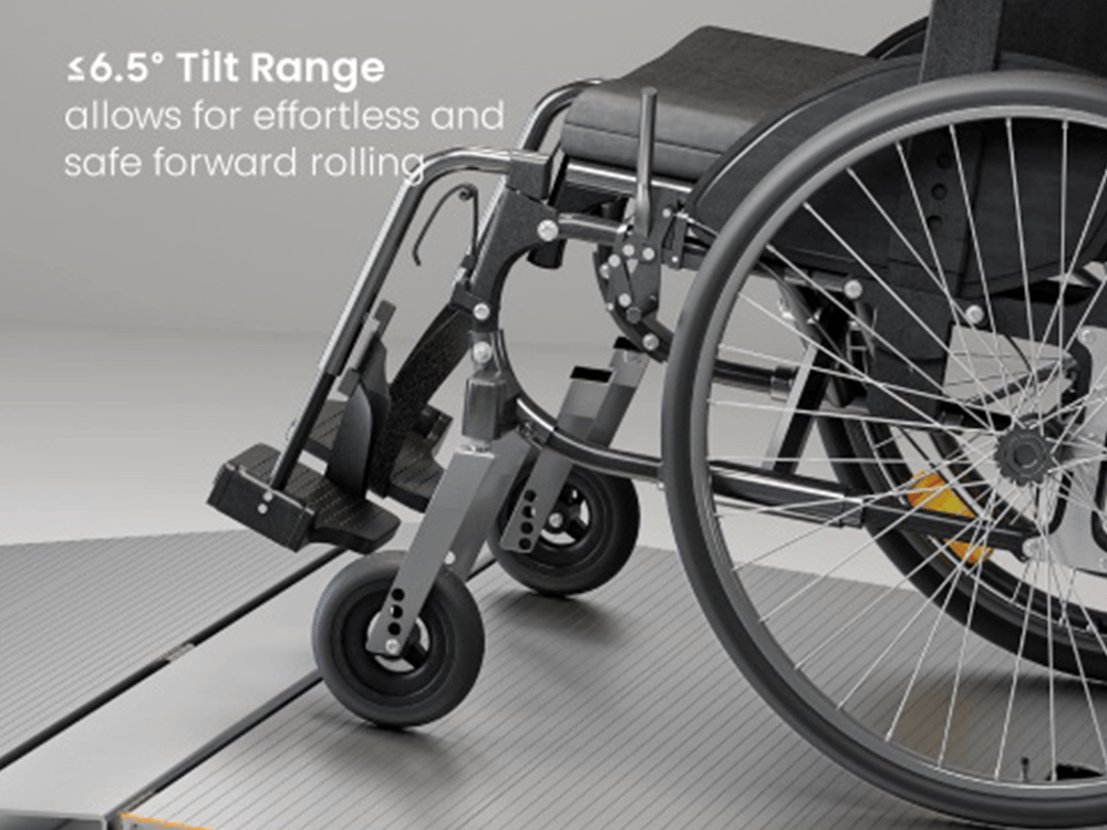 Brateck Two-Sided Aluminum Wheelchair Threshold Ramp - Silver [RMP01-1]