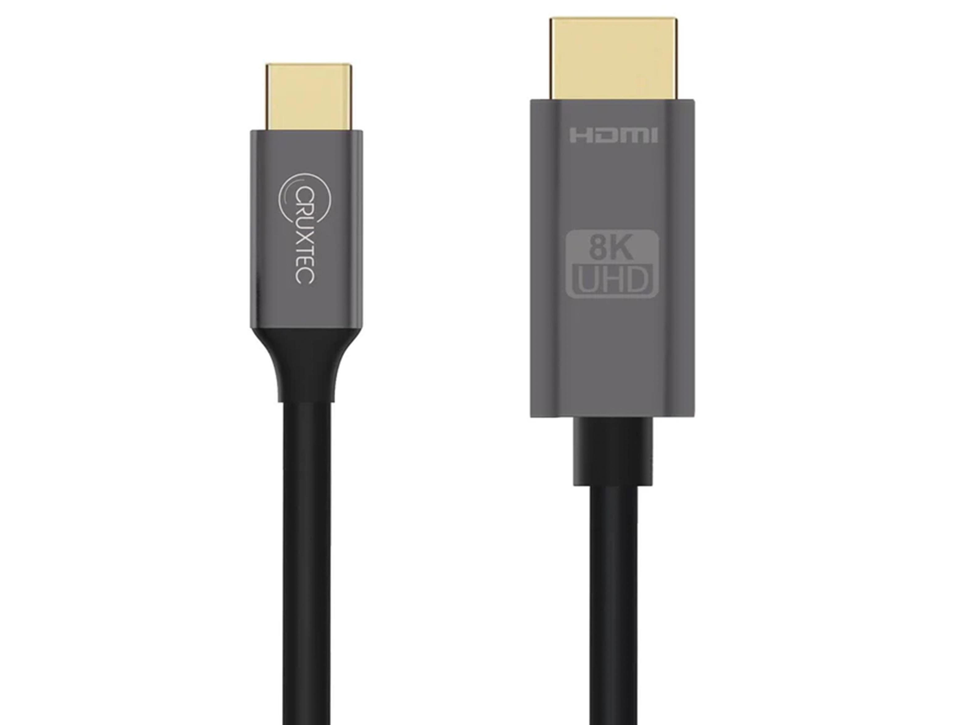 Cruxtec 1m USB-C to HDMI Cable 8K/60Hz 4K/120Hz Support HDR