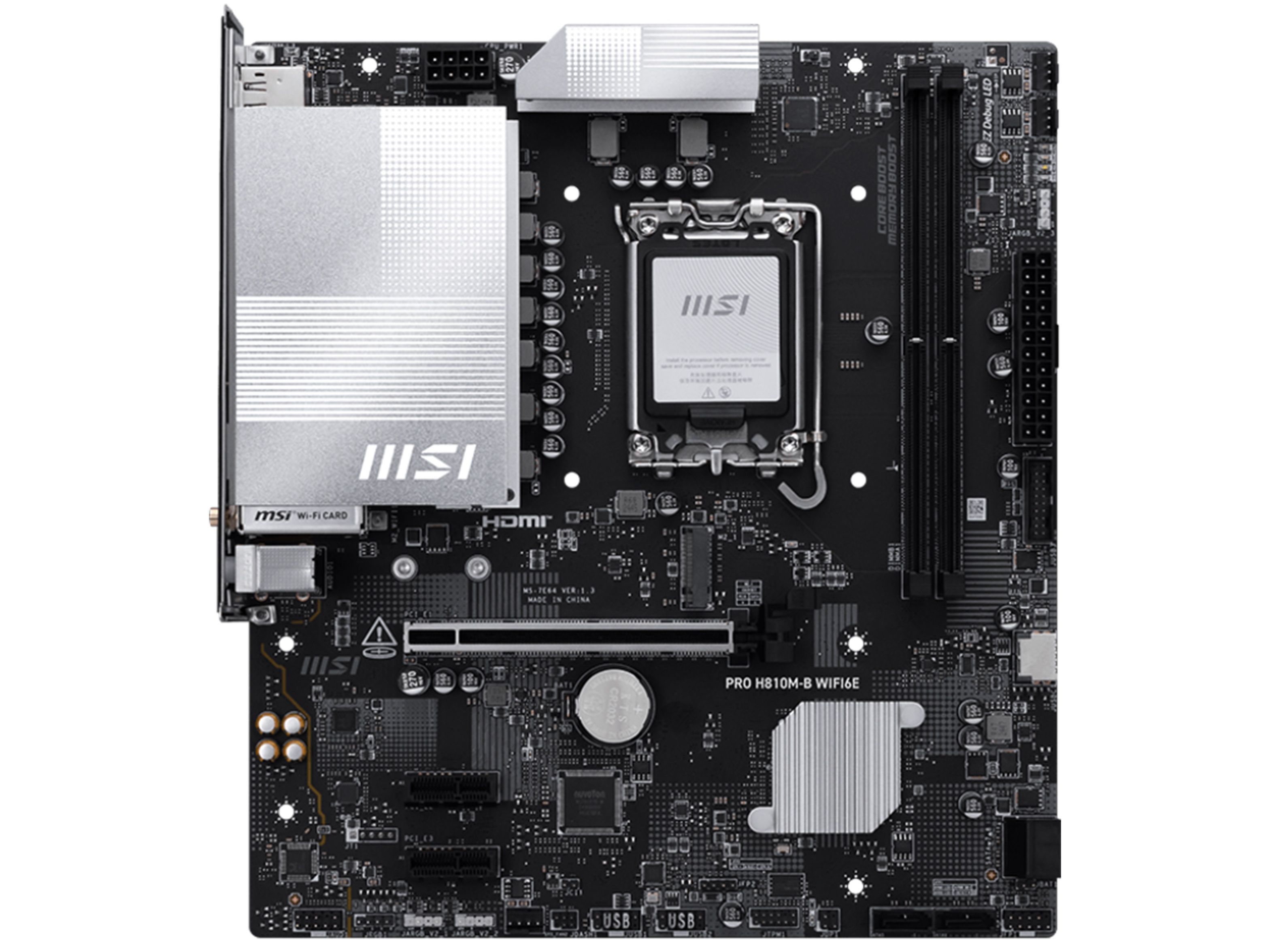 MSI PRO H810M-B Wi-Fi 6E LGA1851 mATX Motherboard
