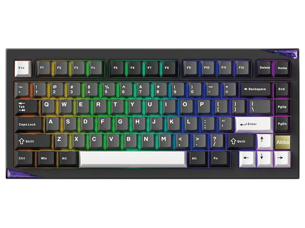 Akko Mineral 01 VIA Mirror Switch Mechanical Keyboard -Black and Silver