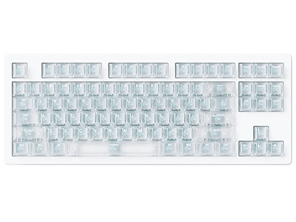 MonsGeek M3 V5 HE Keyboard - White Transparent