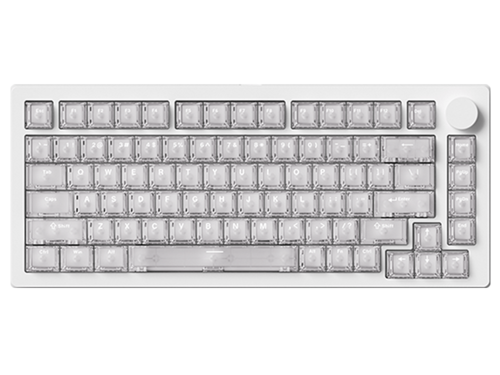MonsGeek M1 V5 HE SP AstroAim Switch Keyboard - White Transparent