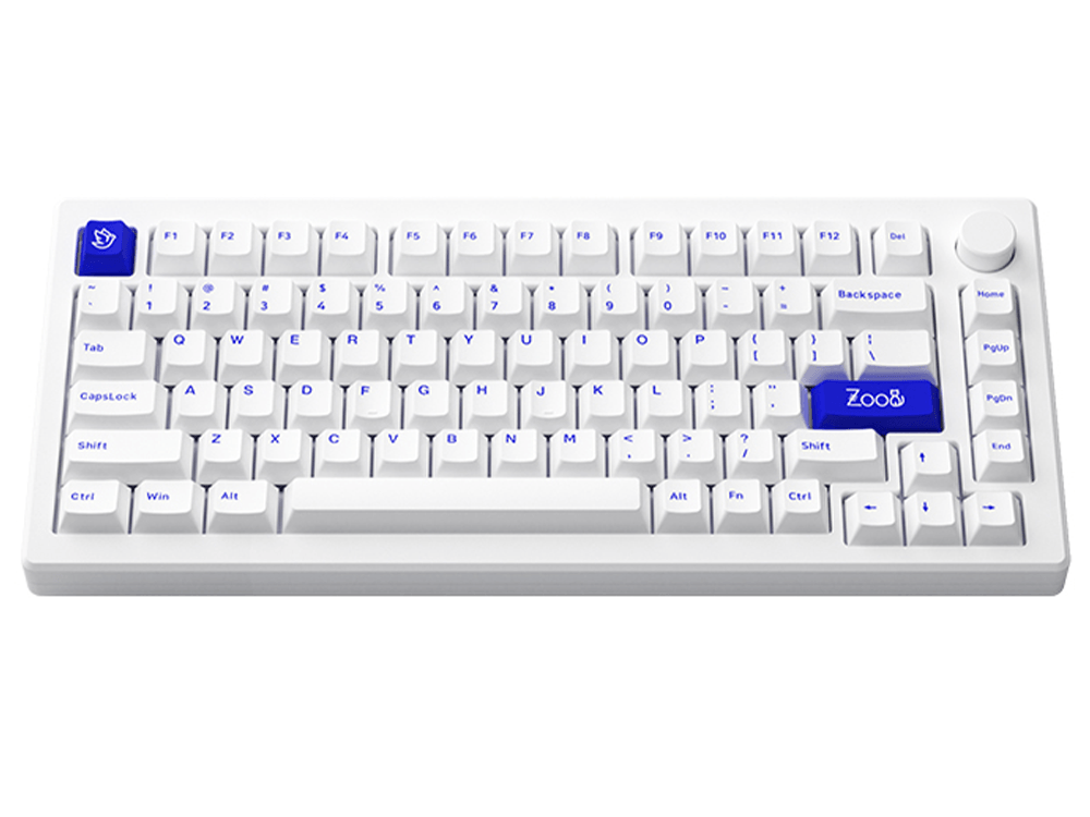 Akko MOD 007B PC RGB Hot-Swappable Mechanical Keyboard - Blue on White