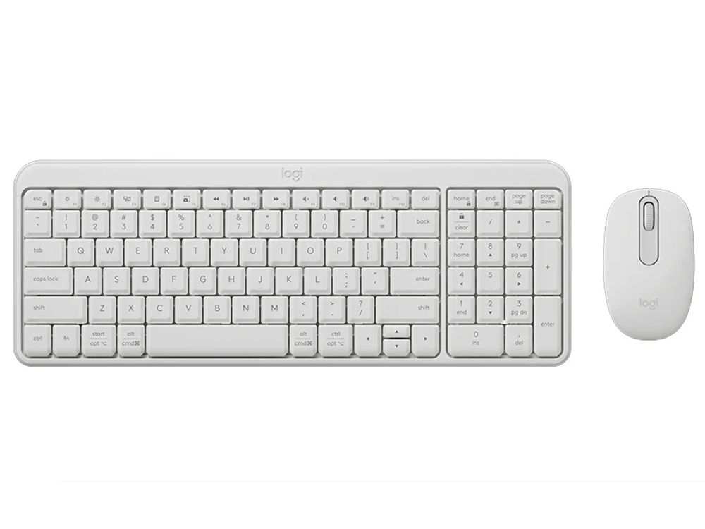Logitech MK250 Compact Wireless Keyboard & Mouse Combo - Off White