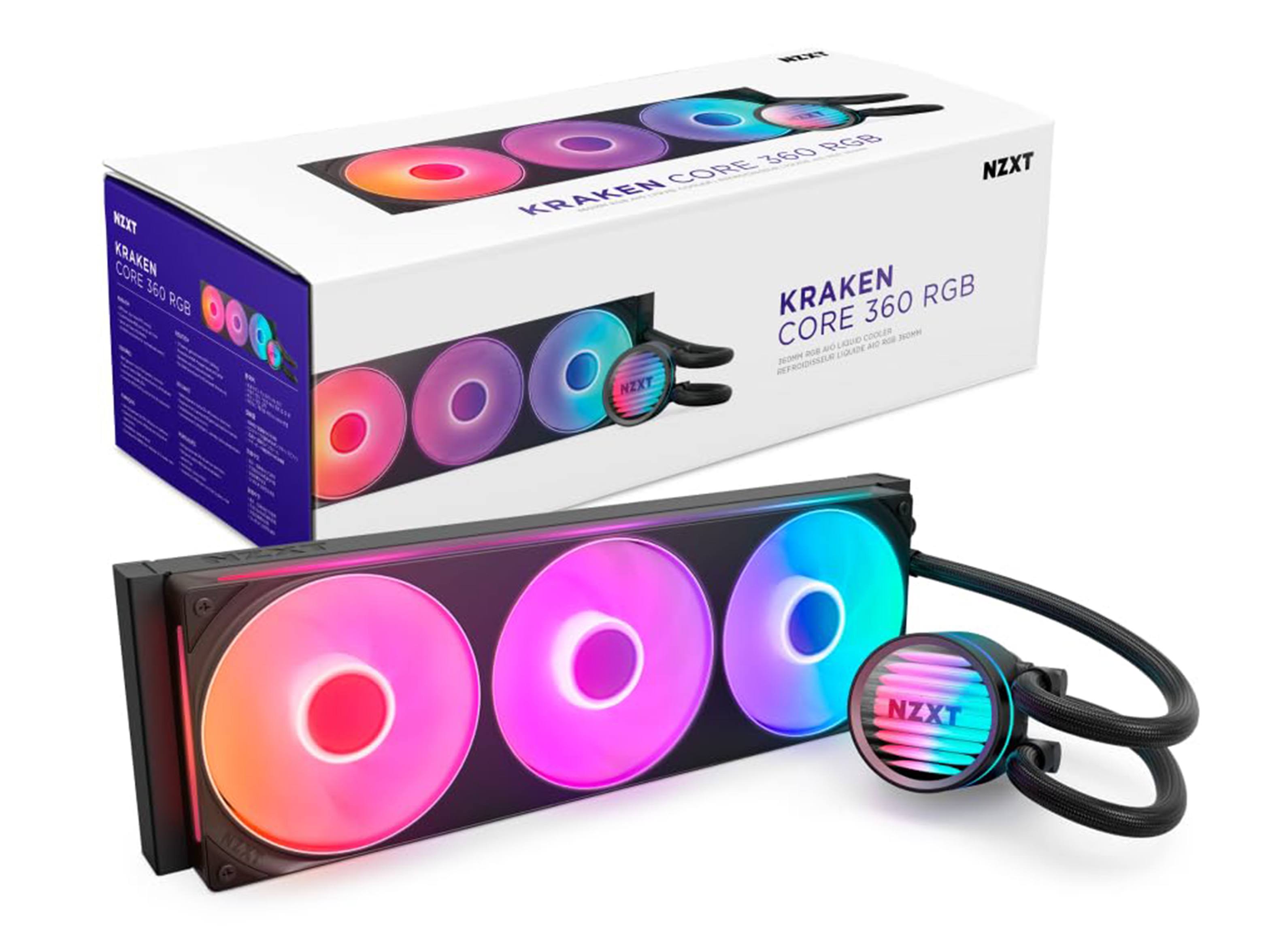 NZXT Kraken Core RGB 360mm AIO Liquid Cooler - Black