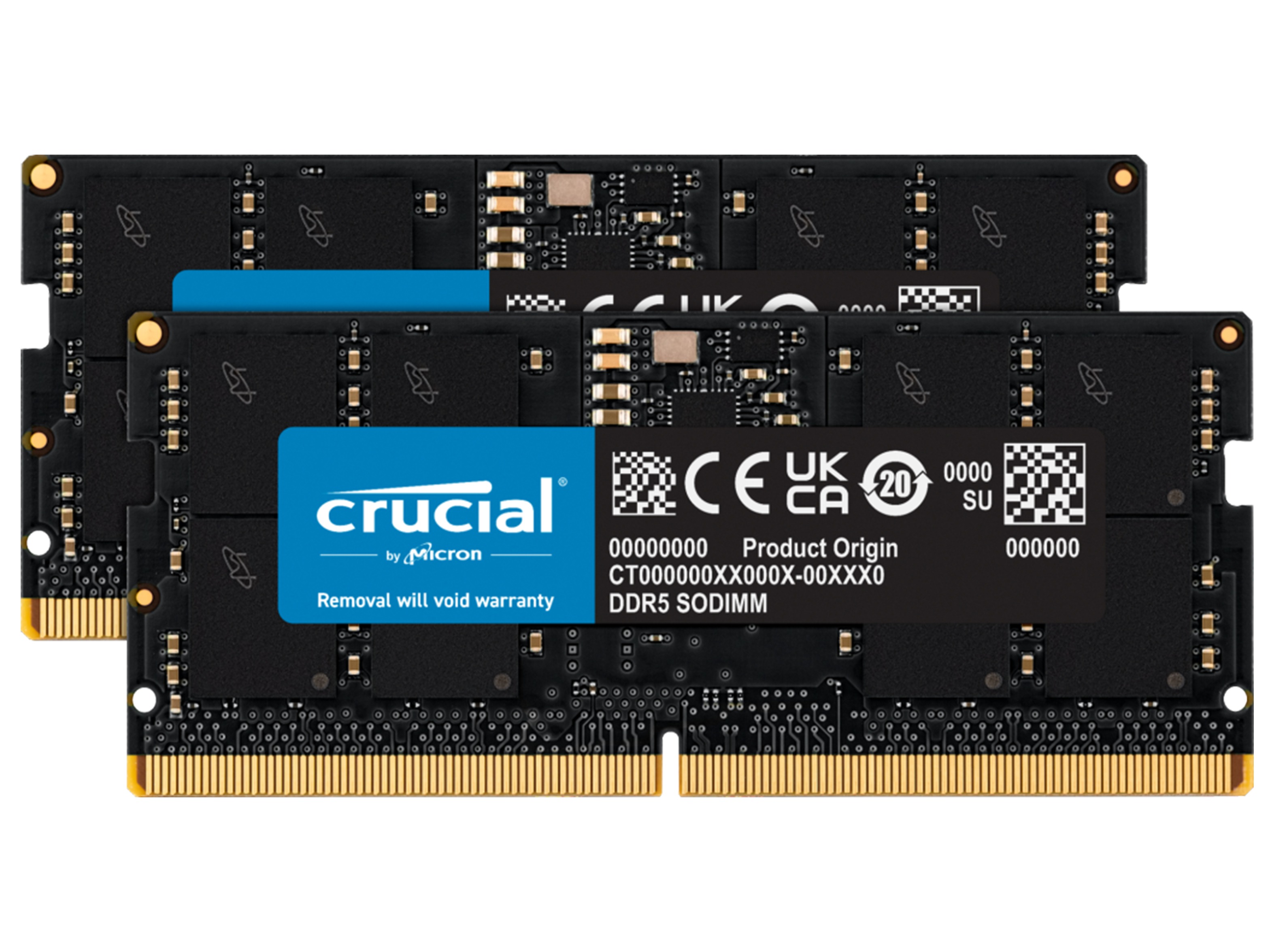 Crucial 32GB (2 x 16GB) 4800MHz DDR5 SODIMM RAM [CT2K16G48C40S5]