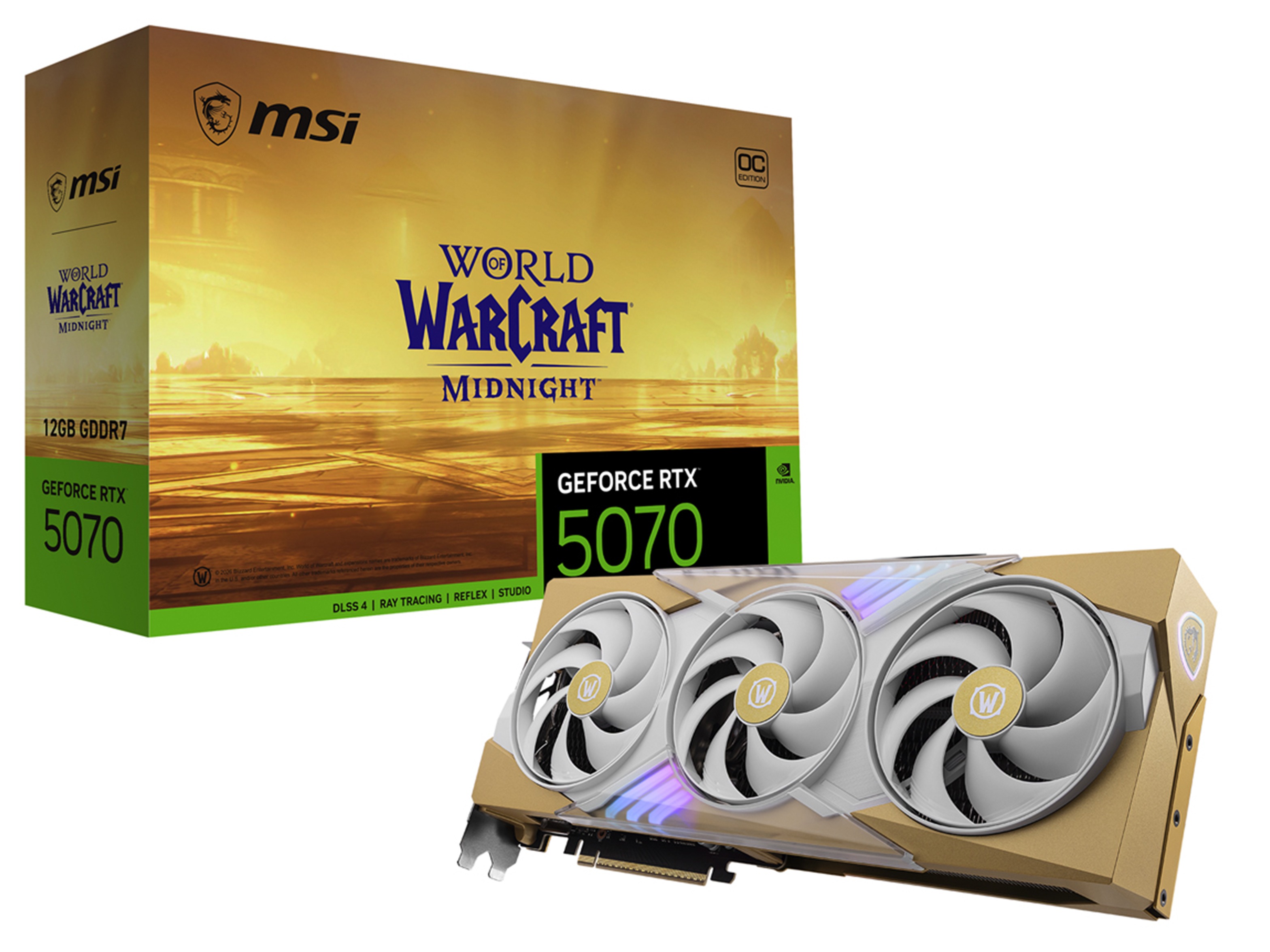 MSI GeForce RTX 5070 12G World of Warcraft Midnight Light Edition OC Graphics Card