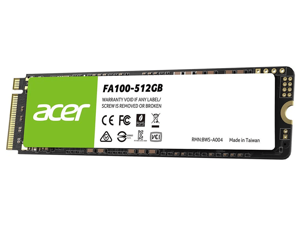 Acer FA100 512GB M.2 NVMe PCIe Gen 3x4 SSD [BL.9BWWA.119]