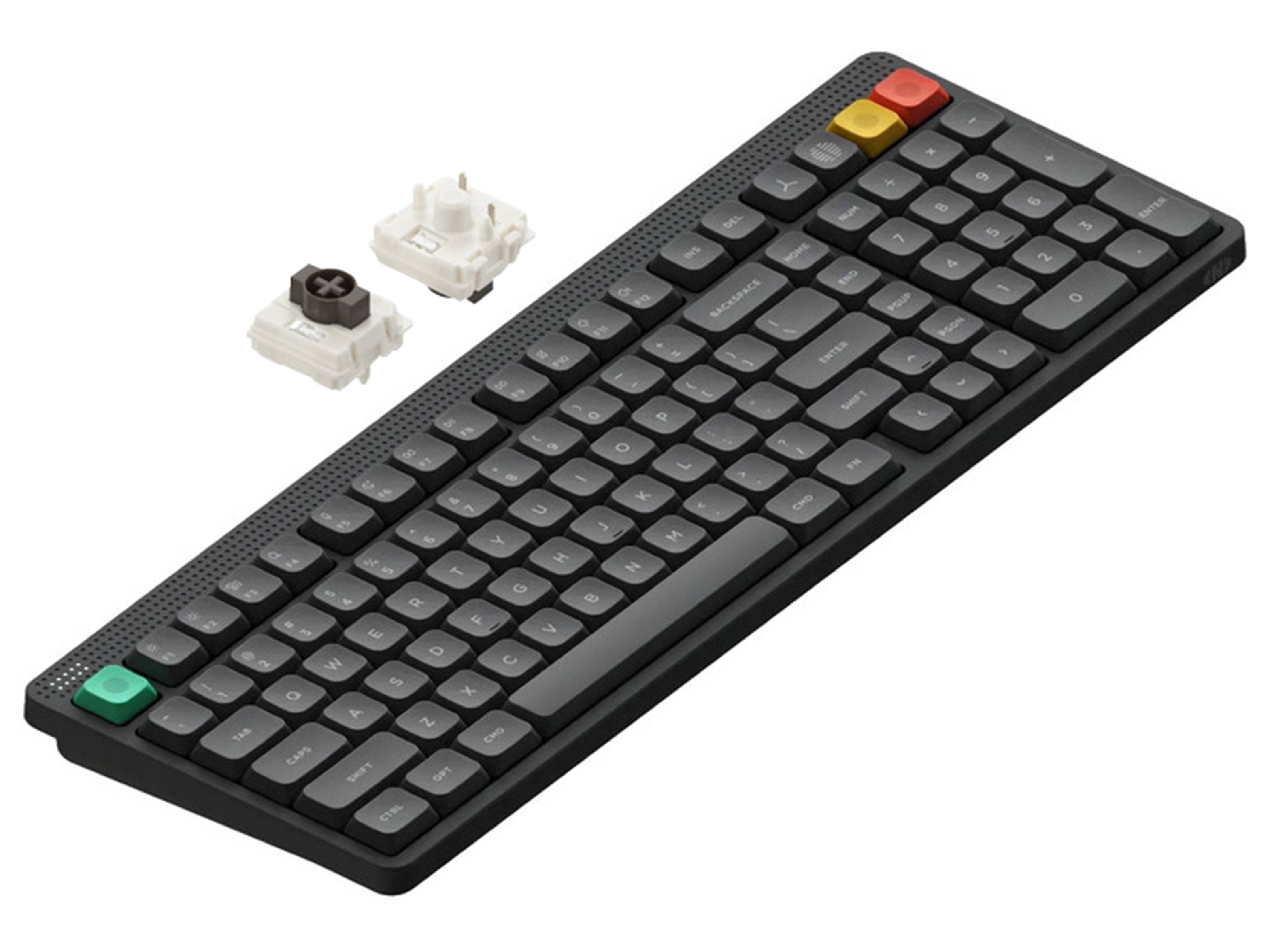 NuPhy Node100 Low-Profile RGB Brown Nano Switch Wireless Mechanical Keyboard - Ink Grey