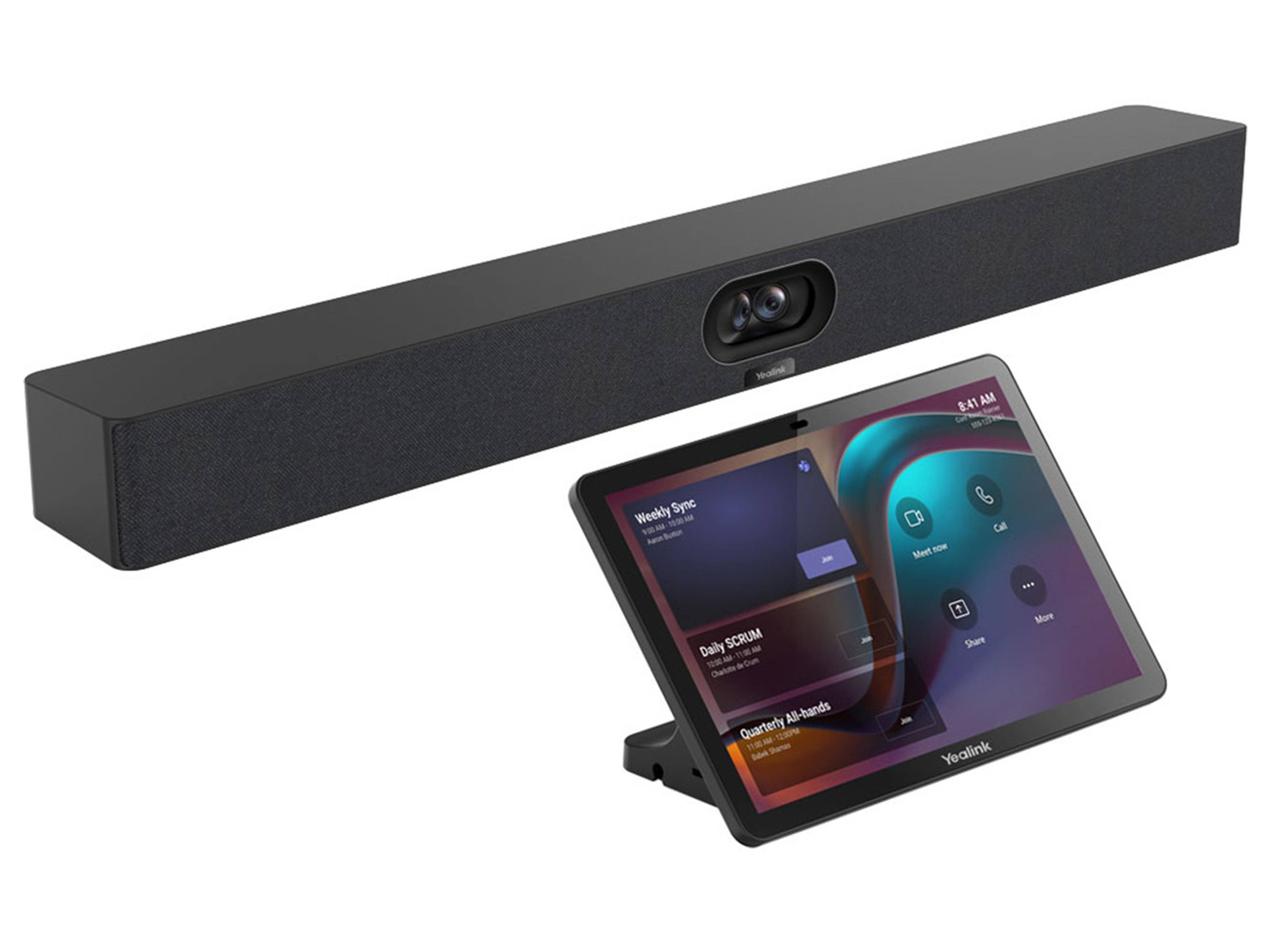Yealink A40 Collaboration Bar and CTP25 Touchscreen for Small to Medium Rooms