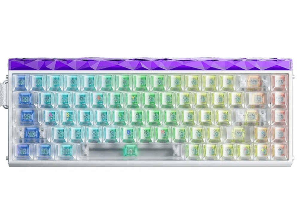 Aula HERO 68 Switch 8K Returns RGB Wired Magnetic Keyboard - White Frosted Translucent