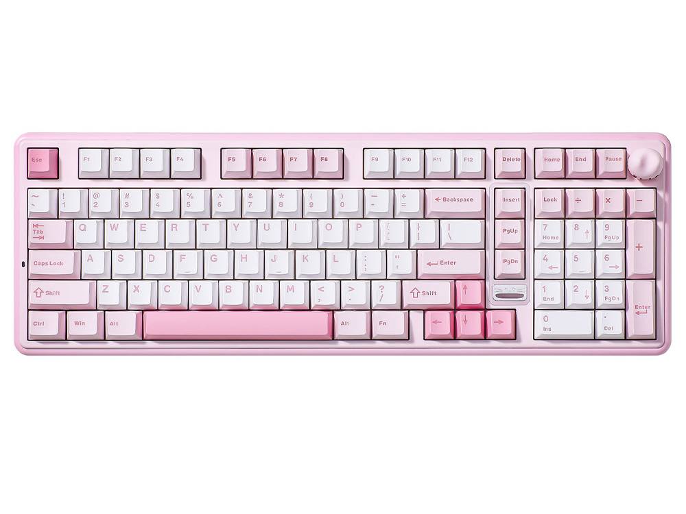 YUNZII B98 PRO QMK/VIA Hot-Swap Wireless Candy Linear Switch Mechanical Keyboard - Pink