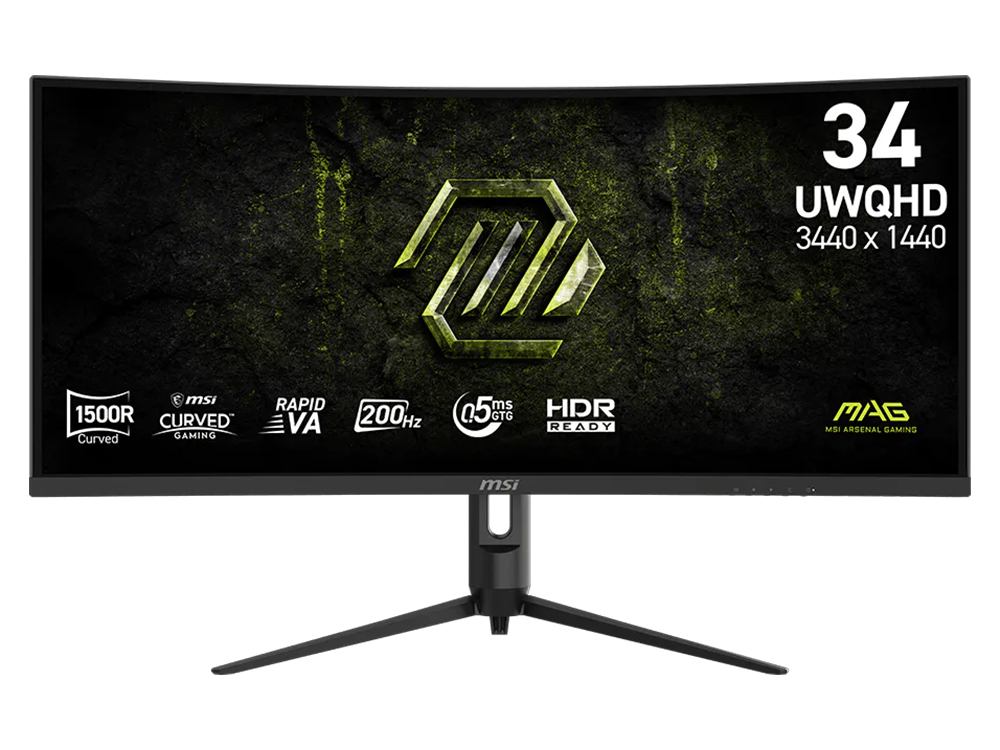 MSI MAG 342CQRF E20 34" UWQHD Rapid VA 200Hz Curved Gaming Monitor