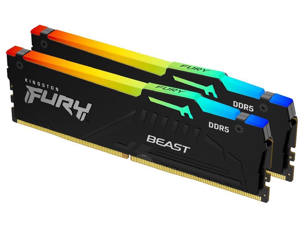 Kingston FURY Beast DDR5 RGB 64GB (2 x 32GB) 5600MT/s CL40 DIMM Desktop RAM