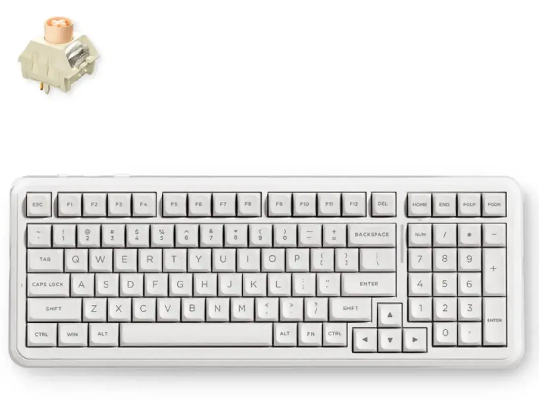 MCHOSE K99 V3 8K Hot-Swap RGB Wireless Icy Creamsicle Switch Mechanical Keyboard - White