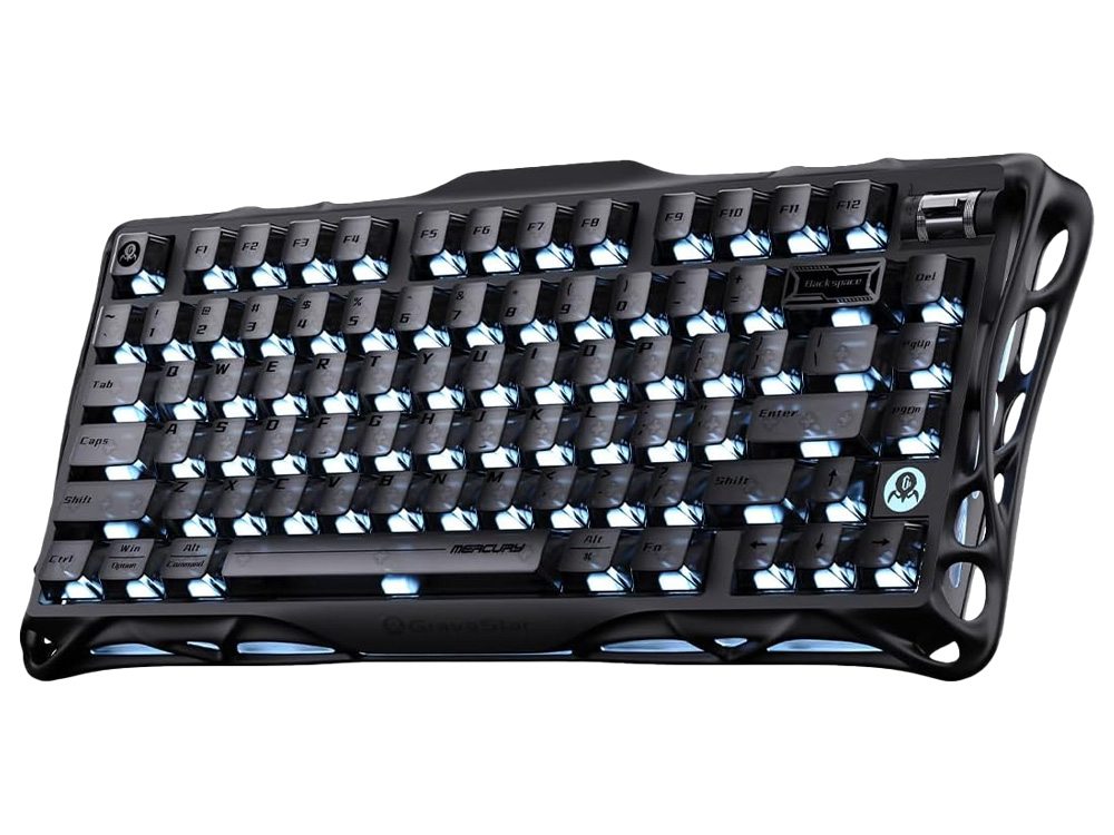 GravaStar Mercury K1 75% Tri-Mode Wireless RGB Mechanical Gaming Keyboard - Stealth Black