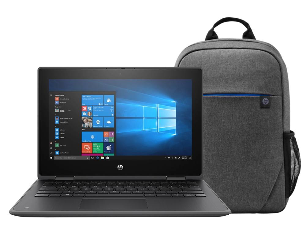 REFURBISHED - HP Probook 11 EE x360 G6 11.6" HD Touch 2-in-1 Laptop + HP 15.6" Prelude Backpack Bundle