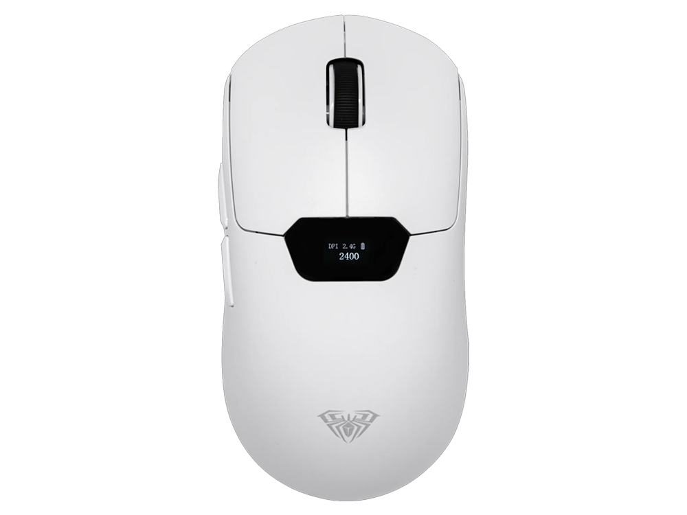 AULA SC390-W Tri-Mode Wireless Smart Display 20000 DPI Gaming Mouse - White