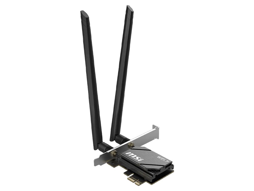 MSI HERALD BE6500 WiFi 7 Tri-Band PCIe x1 Expansion Card